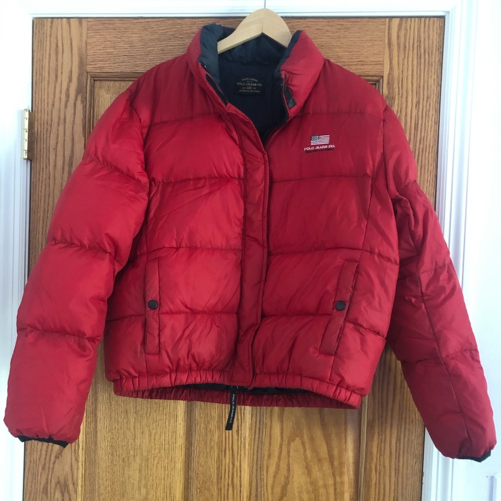Red Polo Puffer jacket